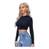 Cropped Feminino Manga Longa Moda Instagram Inverno Até Gg 