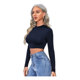 Cropped Feminino Manga Longa