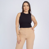 Cropped Feminino Regata Tricot