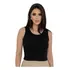 Cropped Feminino Ribana Básico Regatinha Modelo Sem Mangas