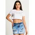 Cropped Feminino Silk Logo Planet Girls Branco