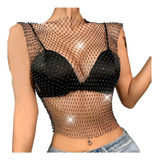 Cropped Feminino Transparente Redinha