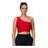Cropped Feminino Um Ombro Só Moda Top Bojo Regata Mula Manca