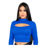 Cropped Gola Alta Canelado