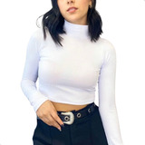 Cropped Gola Alta Canelado