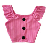 Cropped Infantil Canelado Modinha