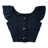 Cropped Infantil Canelado Modinha