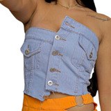 Cropped Jeans Feminino Top