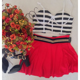 Cropped Listrado Tam P