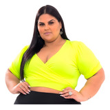 Cropped Manga Bufante Feminino