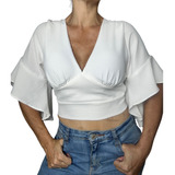 Cropped Manga Decote V