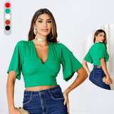 Cropped Manga Decote V