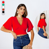 Cropped Manga Decote V