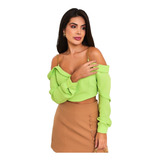 Cropped Manga Longa Alca