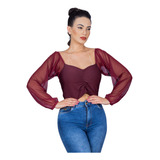 Cropped Manga Longa Bufante