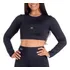 Cropped Manga Longa Fitness Praia E Casual A Pronta Entrega