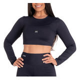 Cropped Manga Longa Fitness