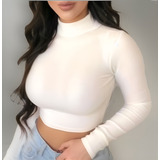 Cropped Manga Longa Gola