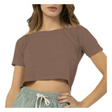 Cropped Manga Stone Feminino
