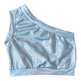 Cropped Metalizado Infantil Juvenil