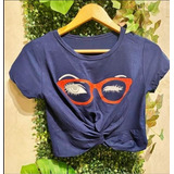 Cropped Modelo Novo Estampa
