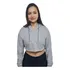 Cropped Moletom Feminino Cinza Liso Estilo Promoção Moda