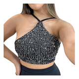 Cropped Paete Brilho Frente