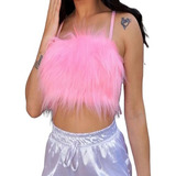 Cropped Pelucia Top Feminino