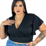 Cropped Plus Size Blusinha