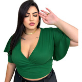 Cropped Plus Size Blusinha