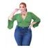 Cropped Plus Size Manga Flare Tamanhos Grandes Soltinho Leve