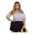 Cropped Plus Size Ombro A Ombro Tomara Que Caia Ajustável