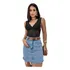Cropped Regata Blusinha Blusa Top Renda Bojo Decote Feminino