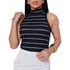 Cropped Regata Canelada  Gola Alta Para Um Look Moderno