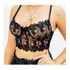 Cropped Renda Em Tule Com Bojo Decotado Sexy