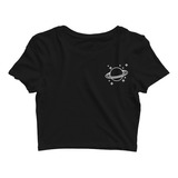 Cropped Saturno Estrelas Alien Planeta Et Camiseta Feminina