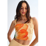 Cropped Tecido Rayon Blossom