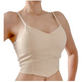 Cropped Tipo Corset Estilo