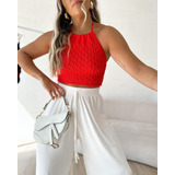 Cropped Top Amarracao Feminino