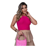 Cropped Top Amarracao Feminino