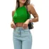 Cropped Top Amarração Feminino Tricô Modal Frente Única
