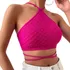Cropped Top Amarração Frente Única Malha Tricot 