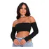Cropped Top Ciganinha Manga Longa Bojo Anarruga Premium 