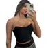 Cropped Top Corselet Corset Feminino Bojo Tomara Que Caia