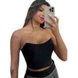Cropped Top Corselet Corset