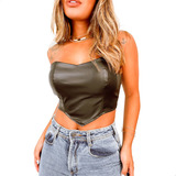 Cropped Top Corset Em