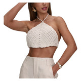 Cropped Top Croche Tricot