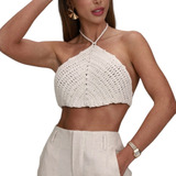 Cropped Top Croche Tricot
