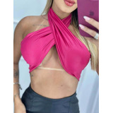 Cropped Top Decote Cruzado