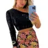 Cropped Top Em Paetê Manga Única C/ Bojo